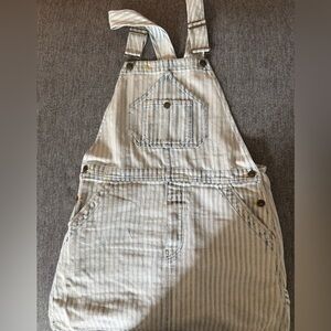 Faherty Striped Denim Overall Skirt